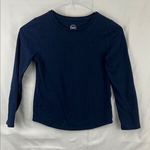 Wonder Nation - Girl’s Long Sleeve Top - Medium - Size 7/8 - Navy Blue